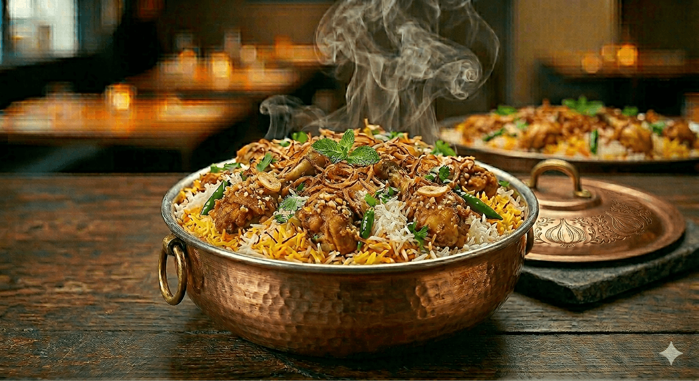 Garlic Chicken Fry Piece Biryani (Full)